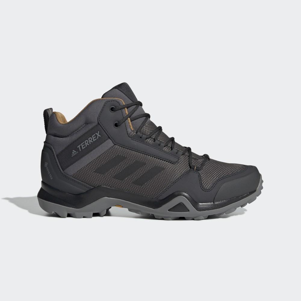 Bocanci Munte Adidas Terrex AX3 Mid GORE-TEX Barbati Romania - Gri/Negrii BC0468